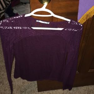 maroon lace top